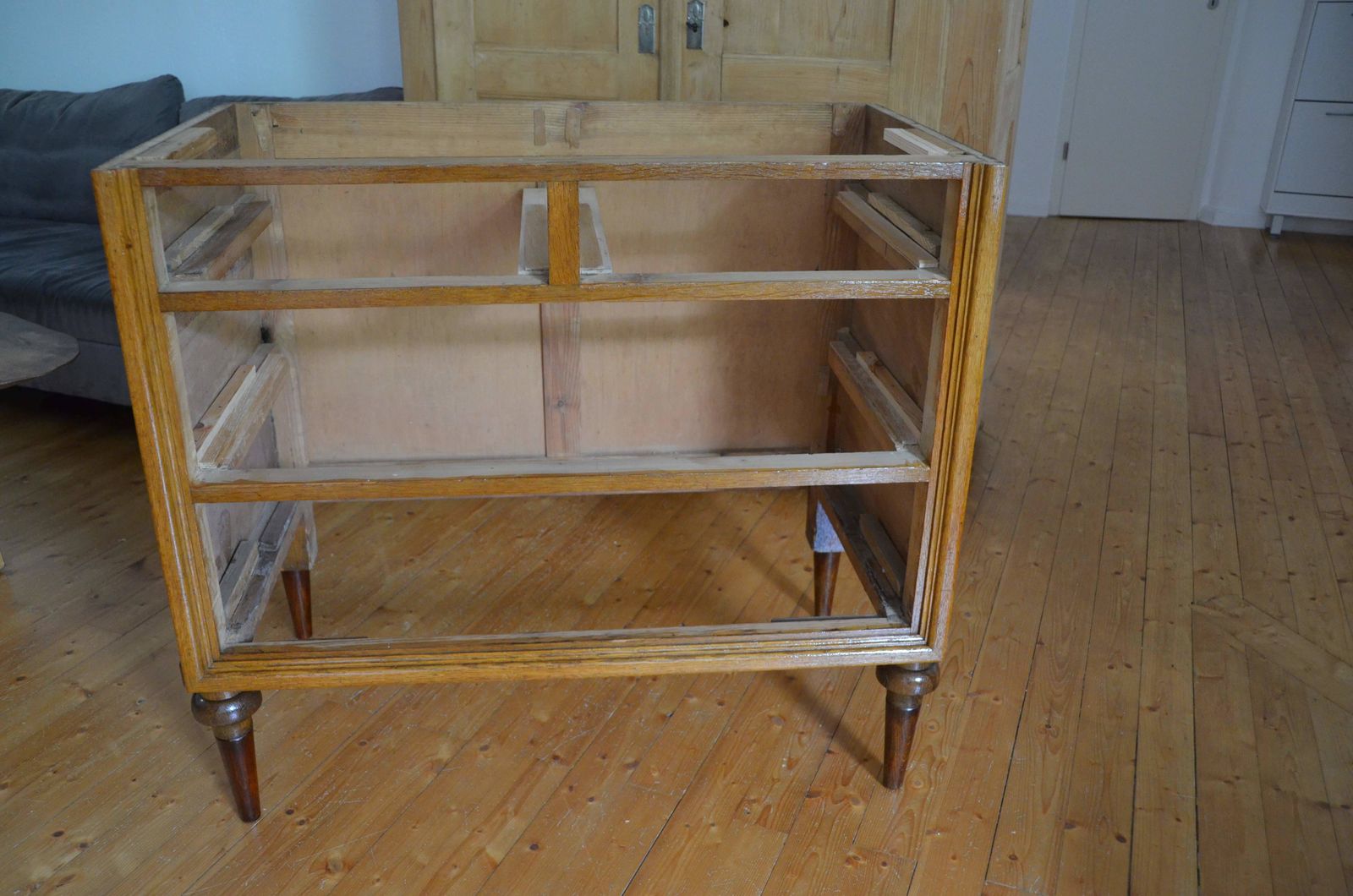 DIY restored antique baby changing table and dresser